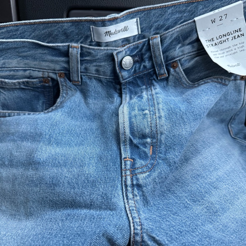 Madewell Light Blue Straight Leg Jeans - Picture 4 of 5